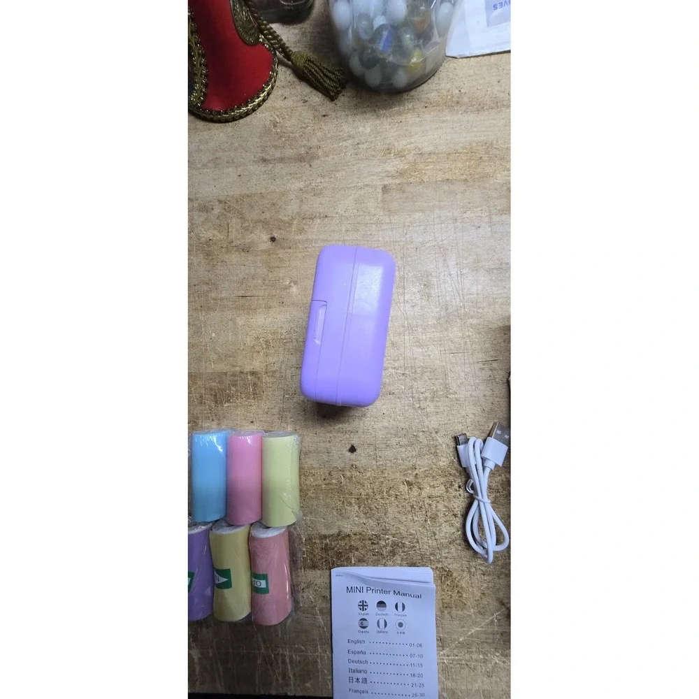 purple portable thermal printer